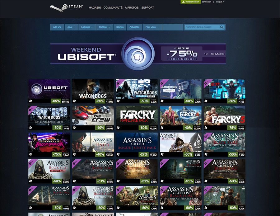 Soldes Steam Ubisoft