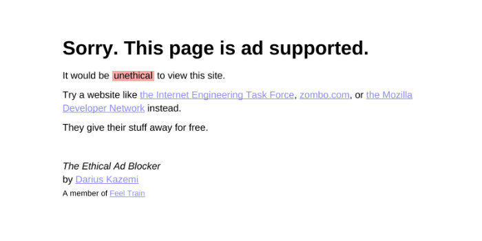 The Ethical Ad Blocker
