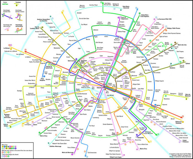 Carte métro Paris : image