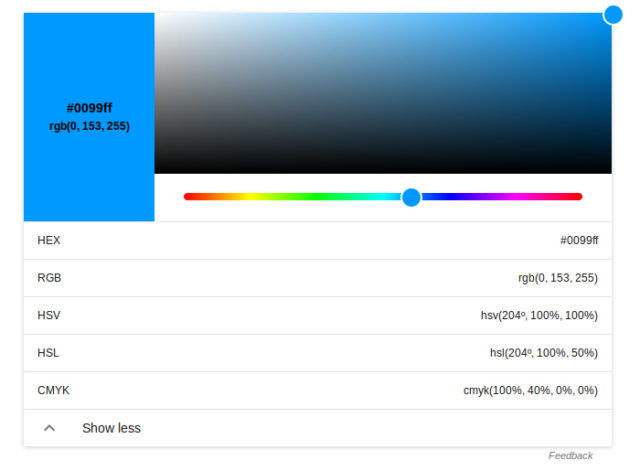 Couleurs sur Google