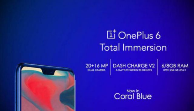 OnePlus 6 Blue Coral