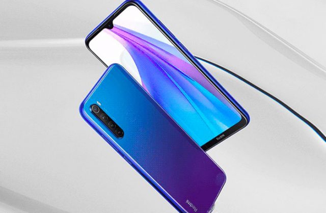 Le Xiaomi Redmi Note 8T en couleur bleue