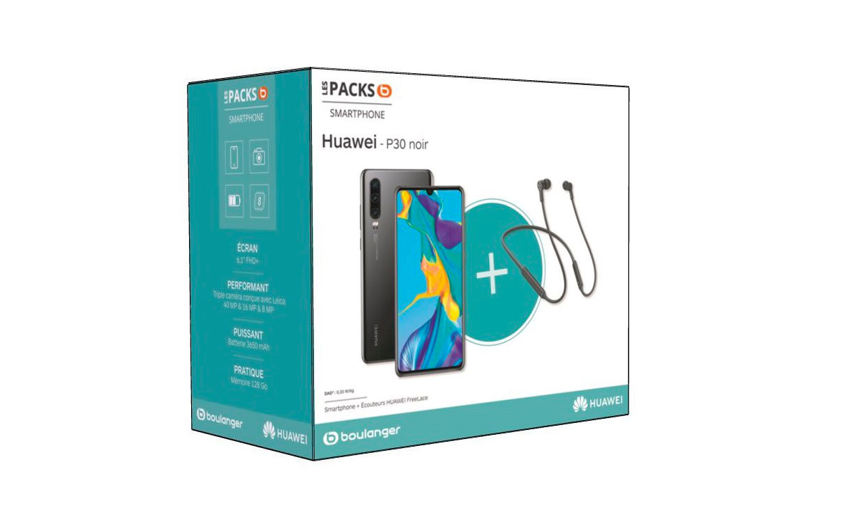 Le Huawei P30 en pack