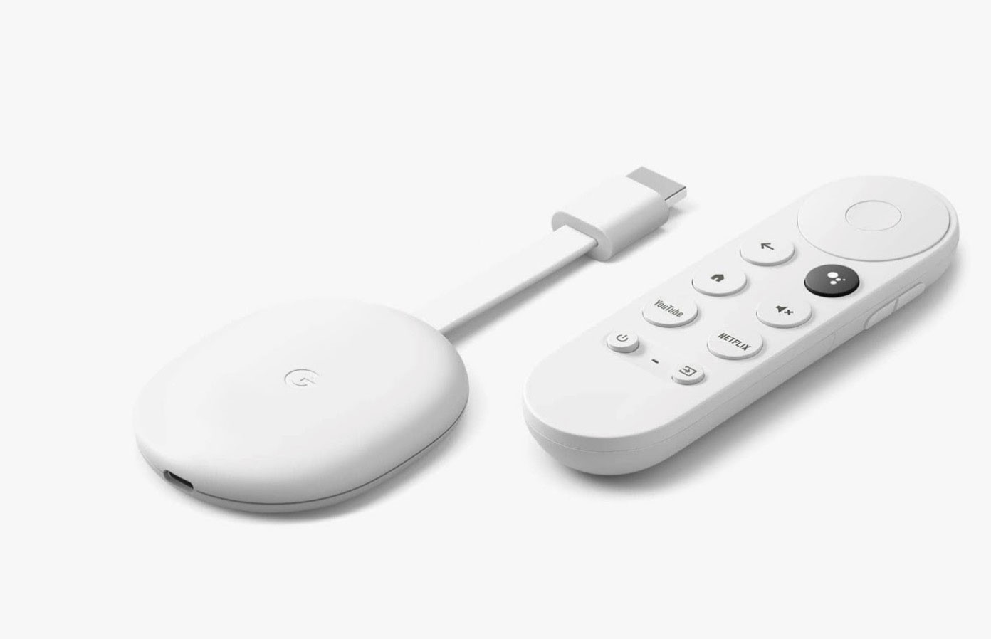 Le Chromecast avec Google TV et sa télécommande, très design