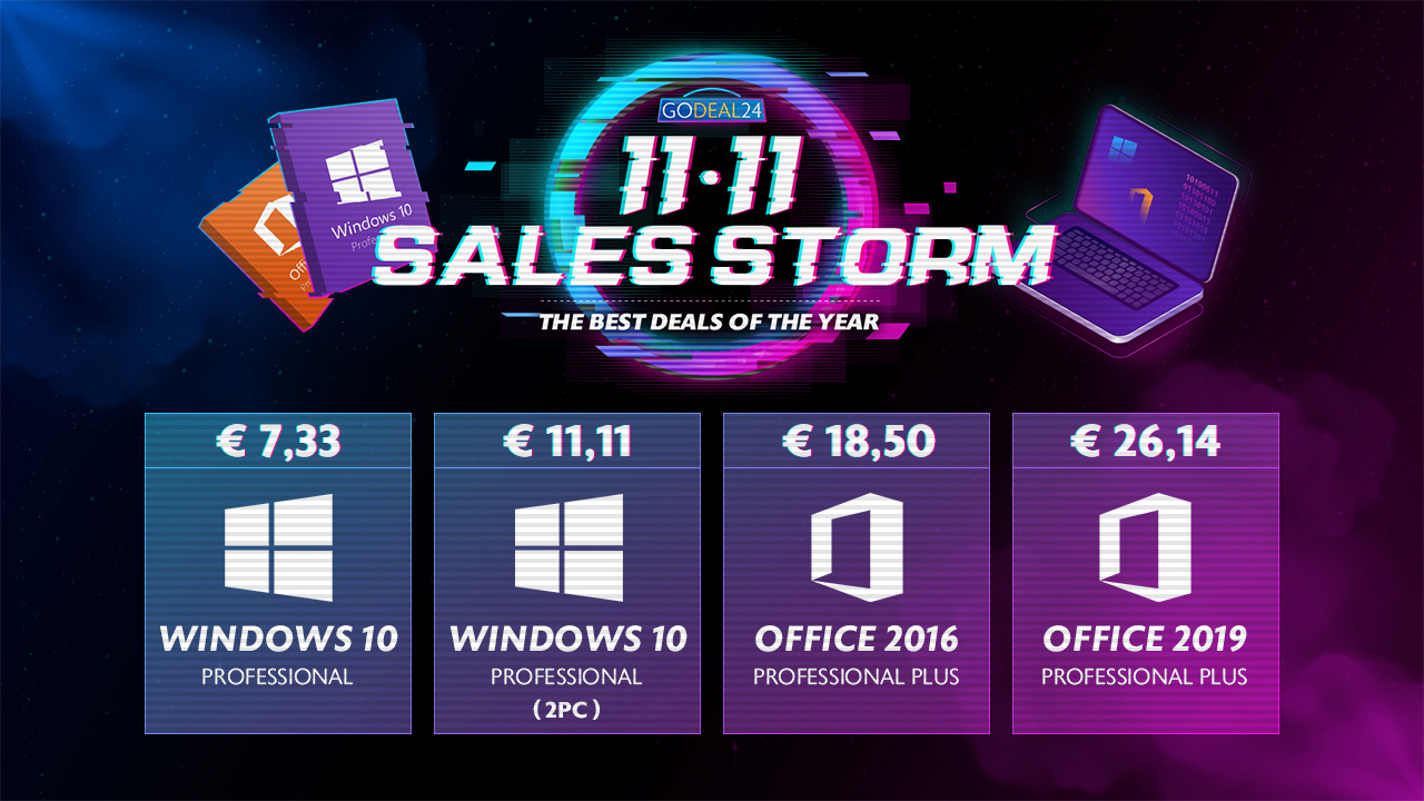 Tempête sur les clés, Windows 10 à seulement 5 € !