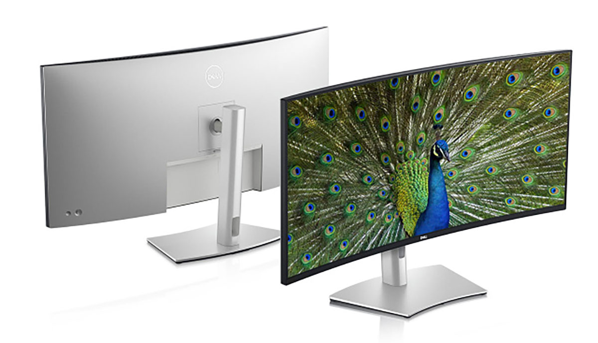 Le Dell UltraSharp Curved 5K de face et de dos