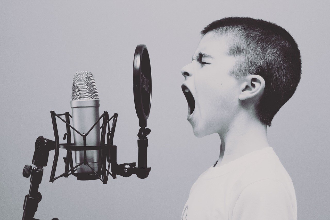 Un enfant en train de crier
