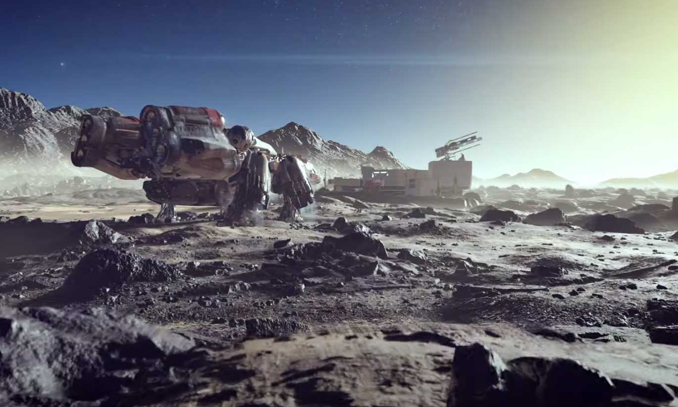 Une capture de la dernière vidéo de Starfield