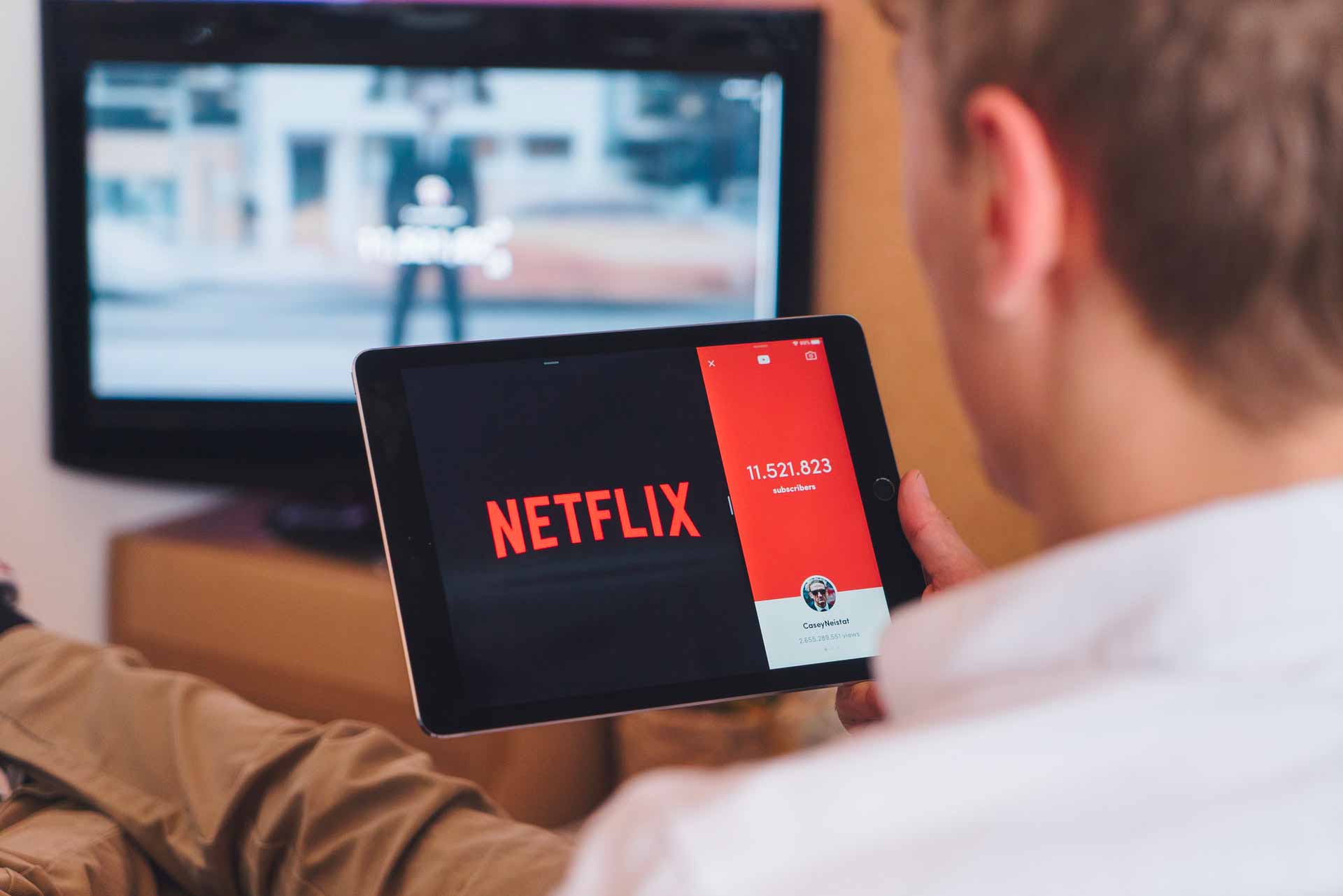 Netflix sur une tablette