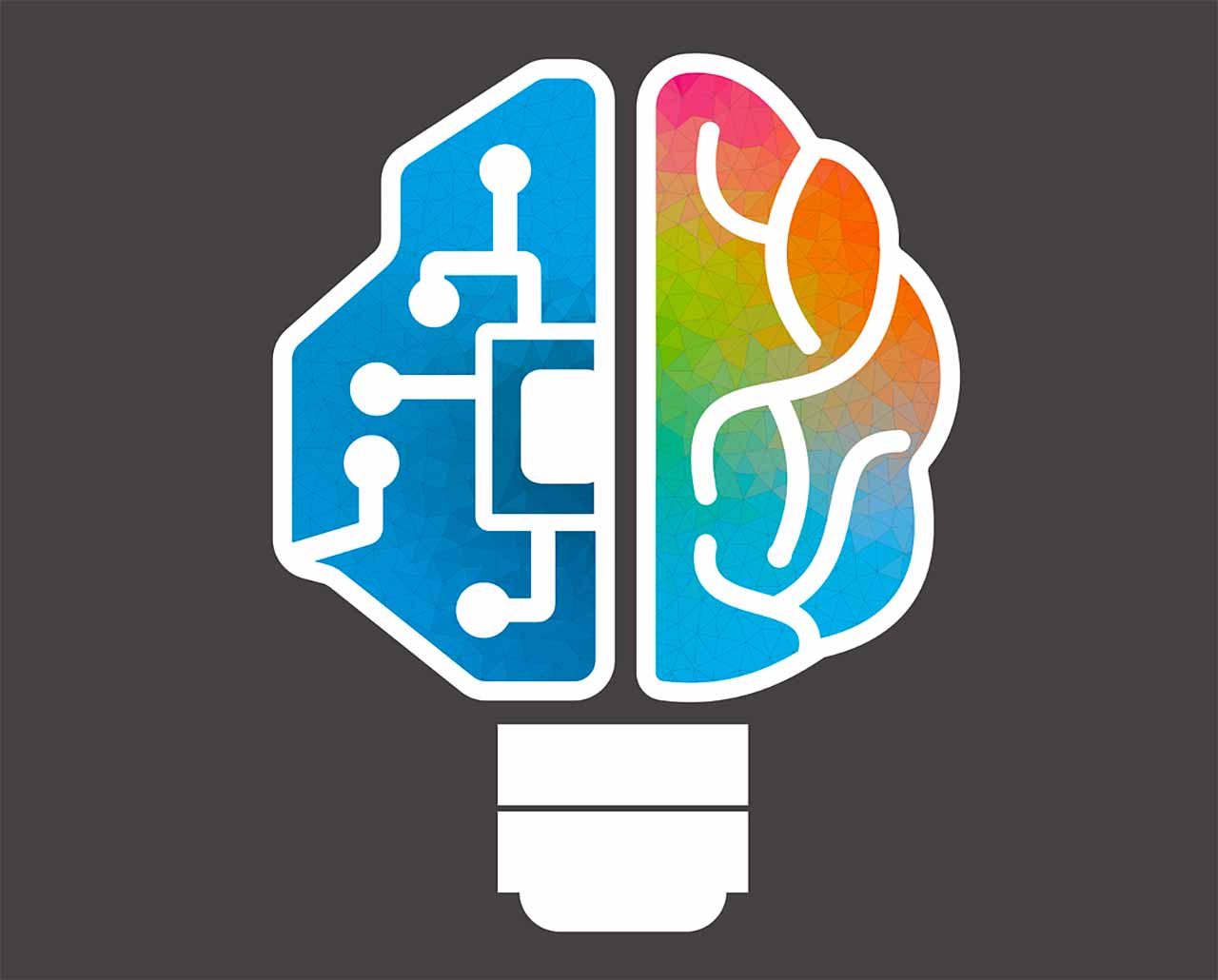 Une illustration représentant un cerveau biologique et robotique