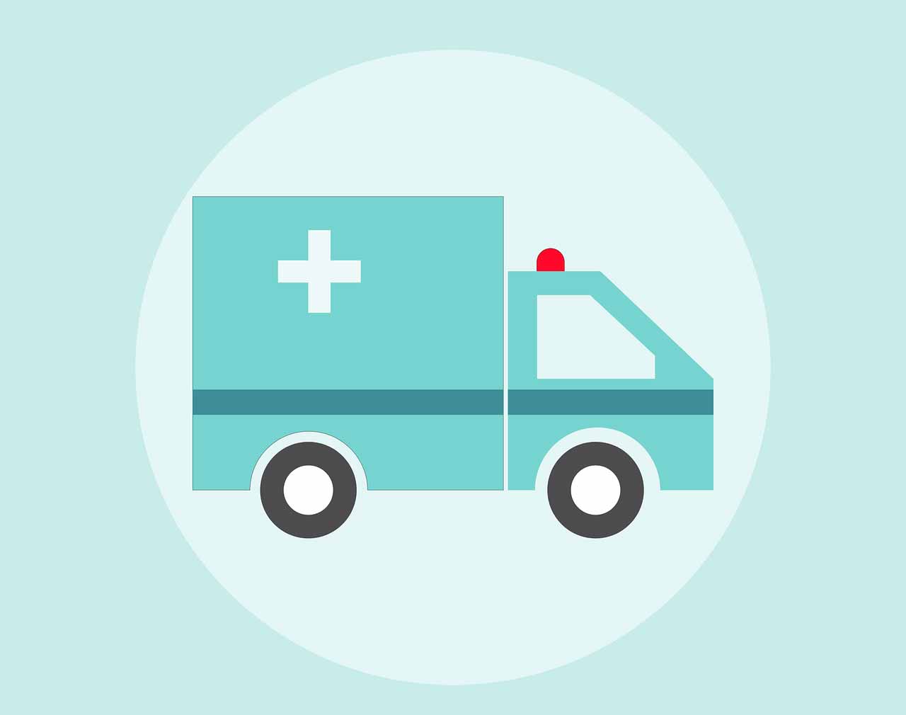 Une illustration représentant une ambulance