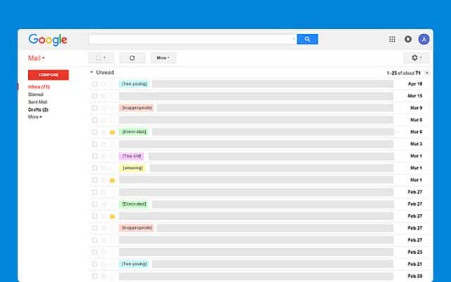 Une capture de Simple Gmail Notes, une extension très pratique pour les utilisateurs de Gmail