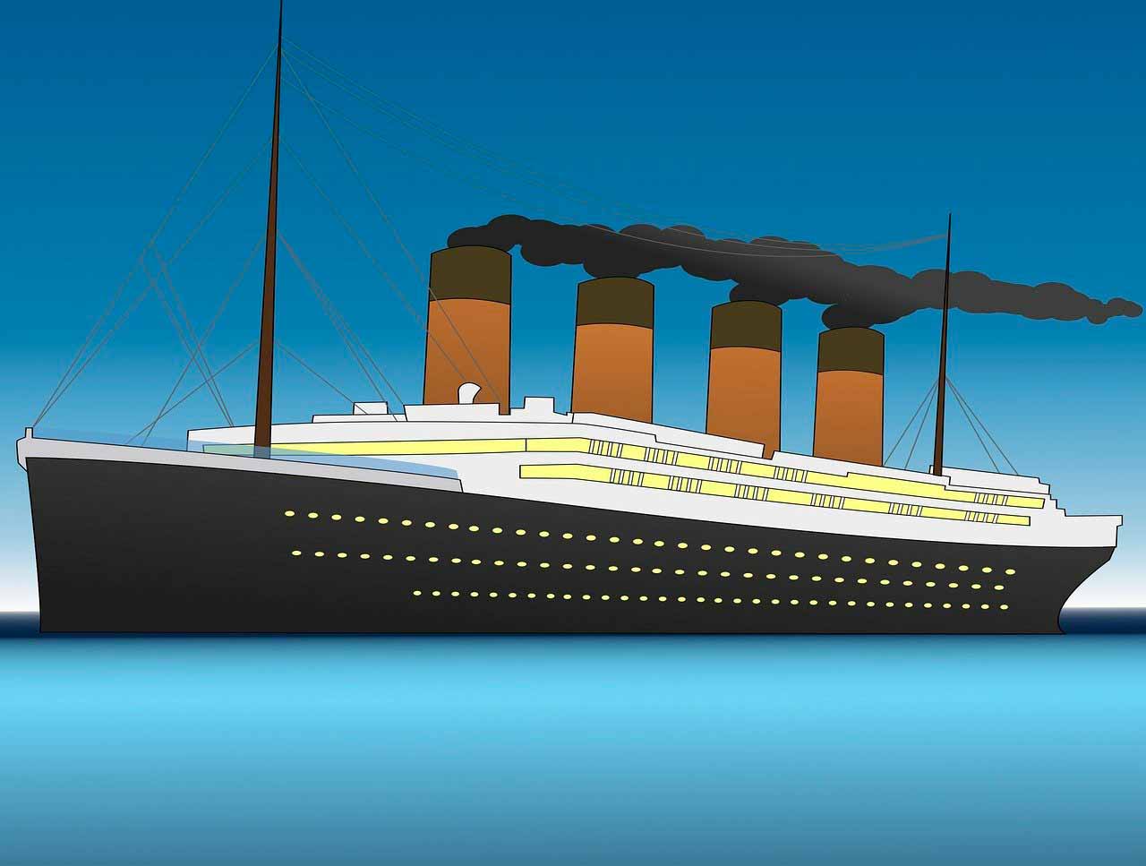 Une illustration représentant le Titanic
