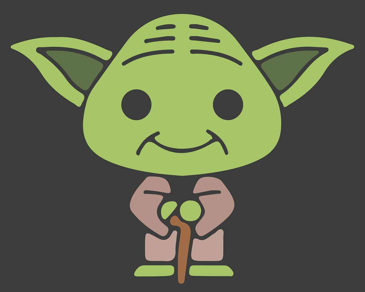 Yoda dans Star Wars, ou plutôt une illustration le représentant