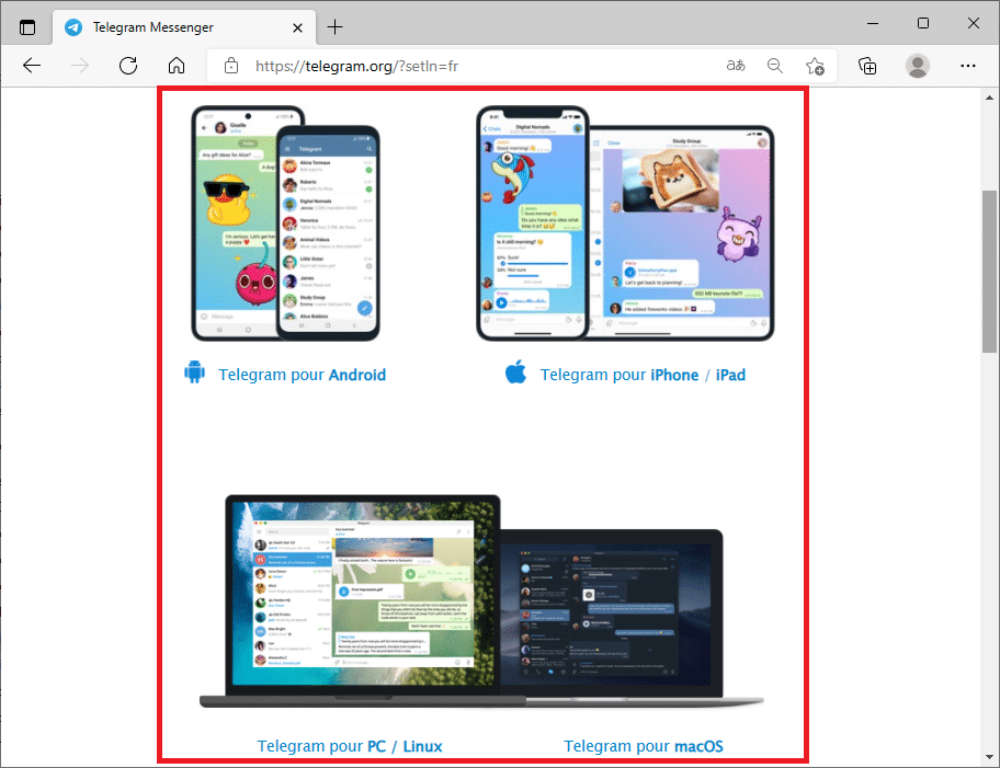 Différentes_versions_de_Telegram – © Crédit : fredzone.org