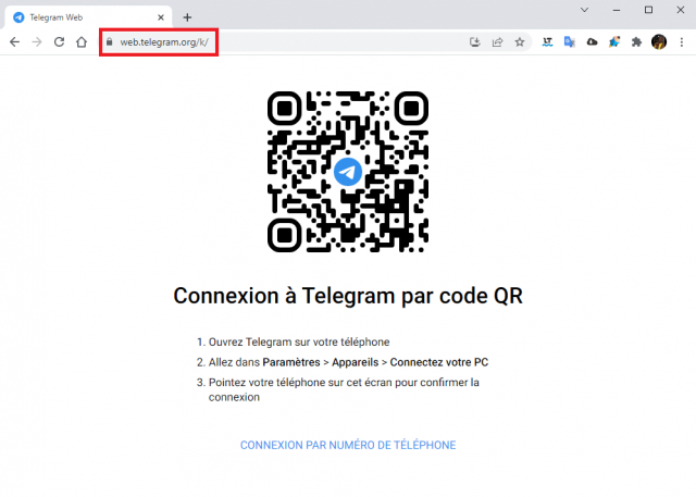Telegram_Web – © Crédit : fredzone.org