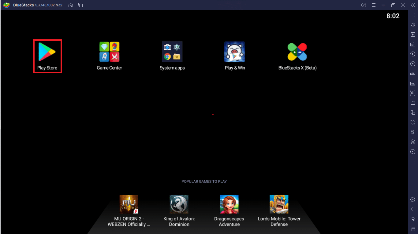 Google Play Store sur BlueStacks