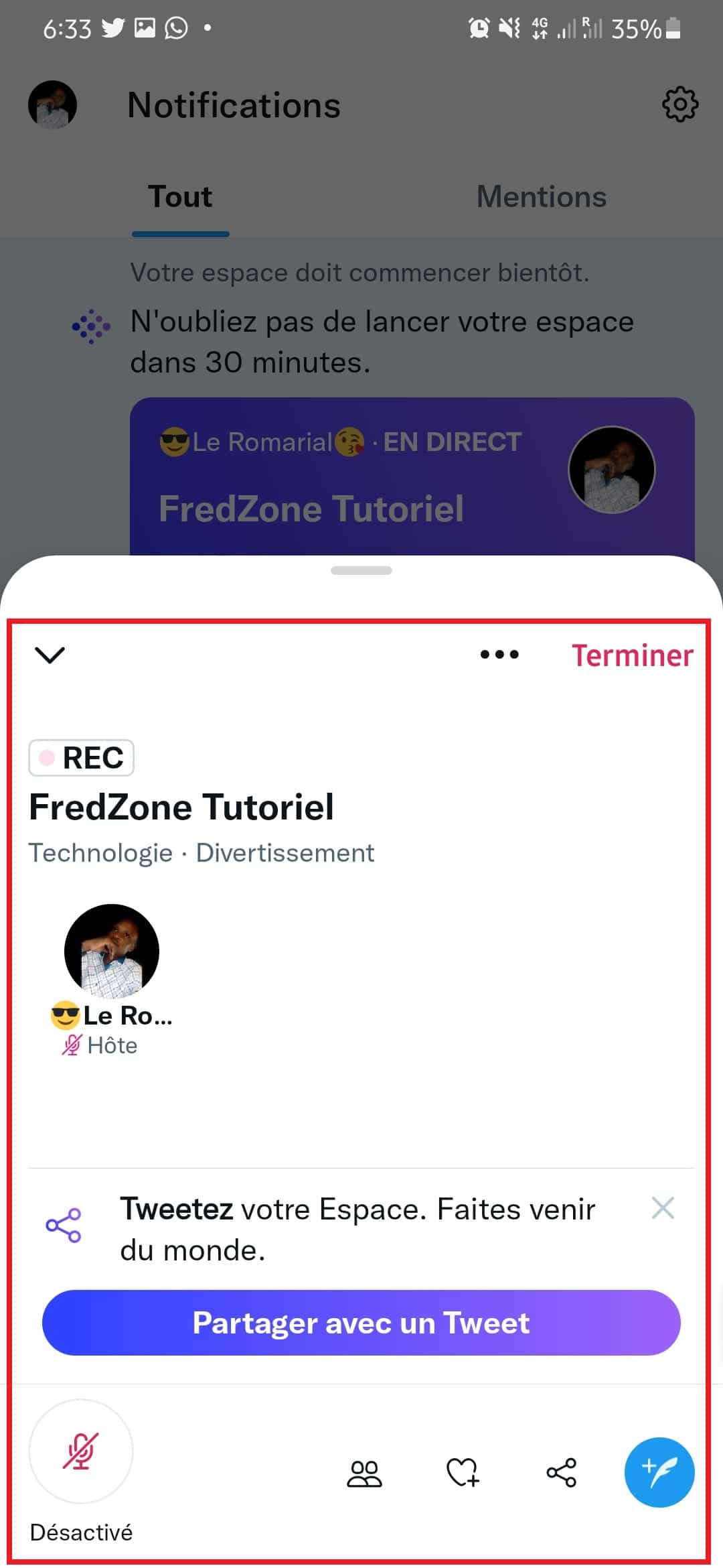Interface_Twitter_Spaces – © Crédit : fredzone.org
