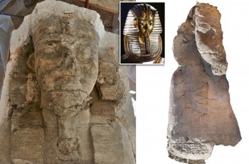 sphinx géant découverte archéologique