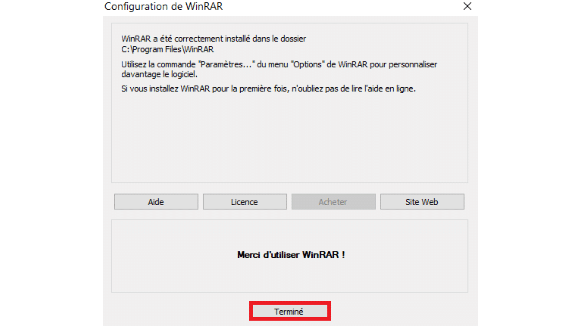 Configuration-Terminer-WinRAR