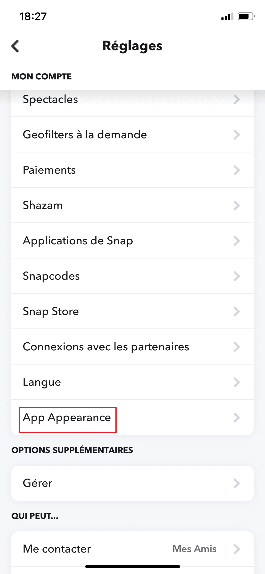 Option_apparence_de_l'application – © Crédit : fredzone.org