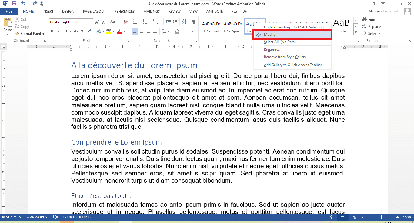 Modification_styles_titres – © Crédit : fredzone.org