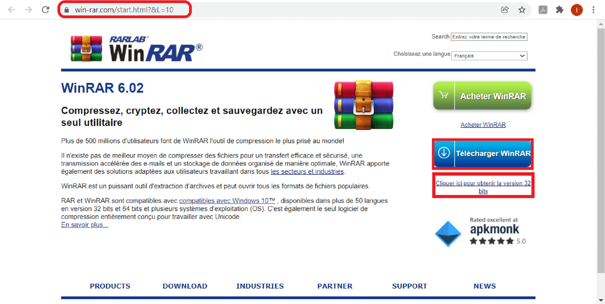 Télécharger-Page-WinRAR