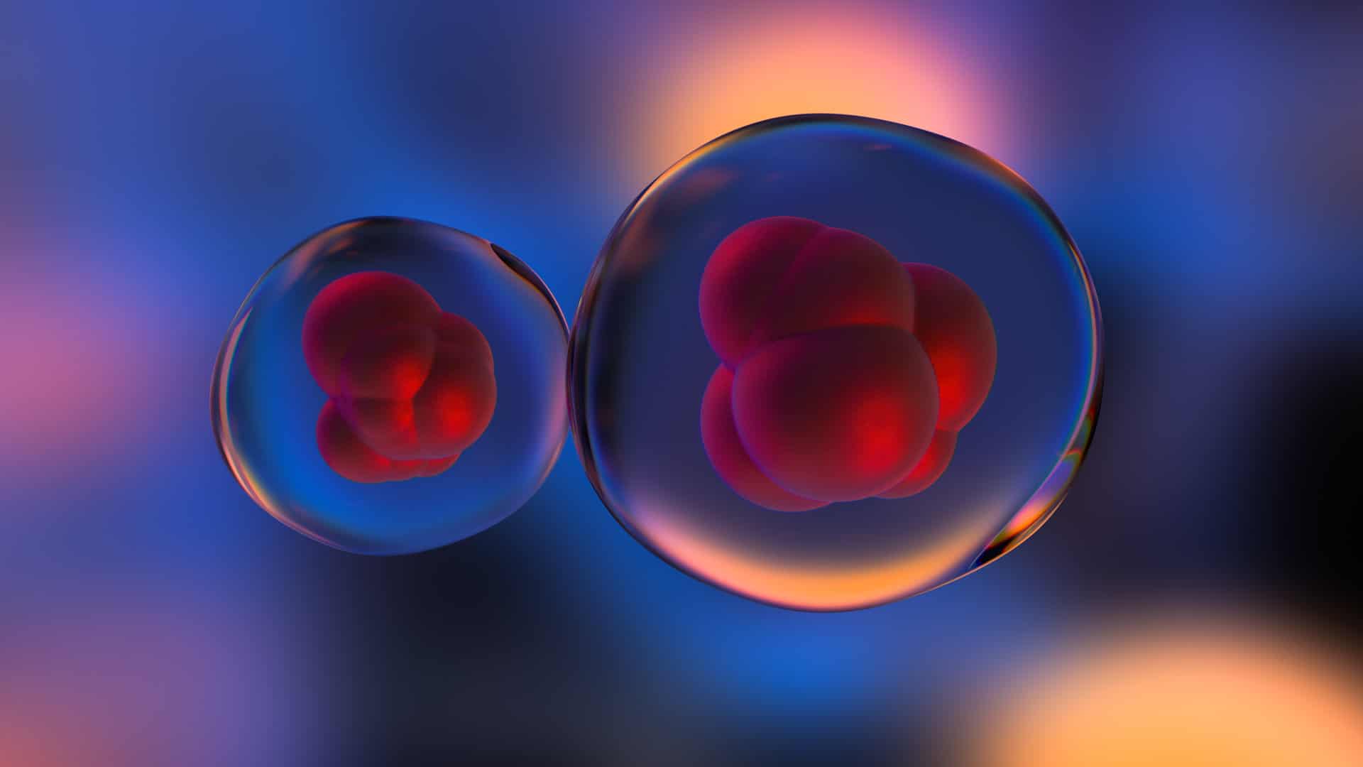 concept 3D d'un organisme cellulaire
