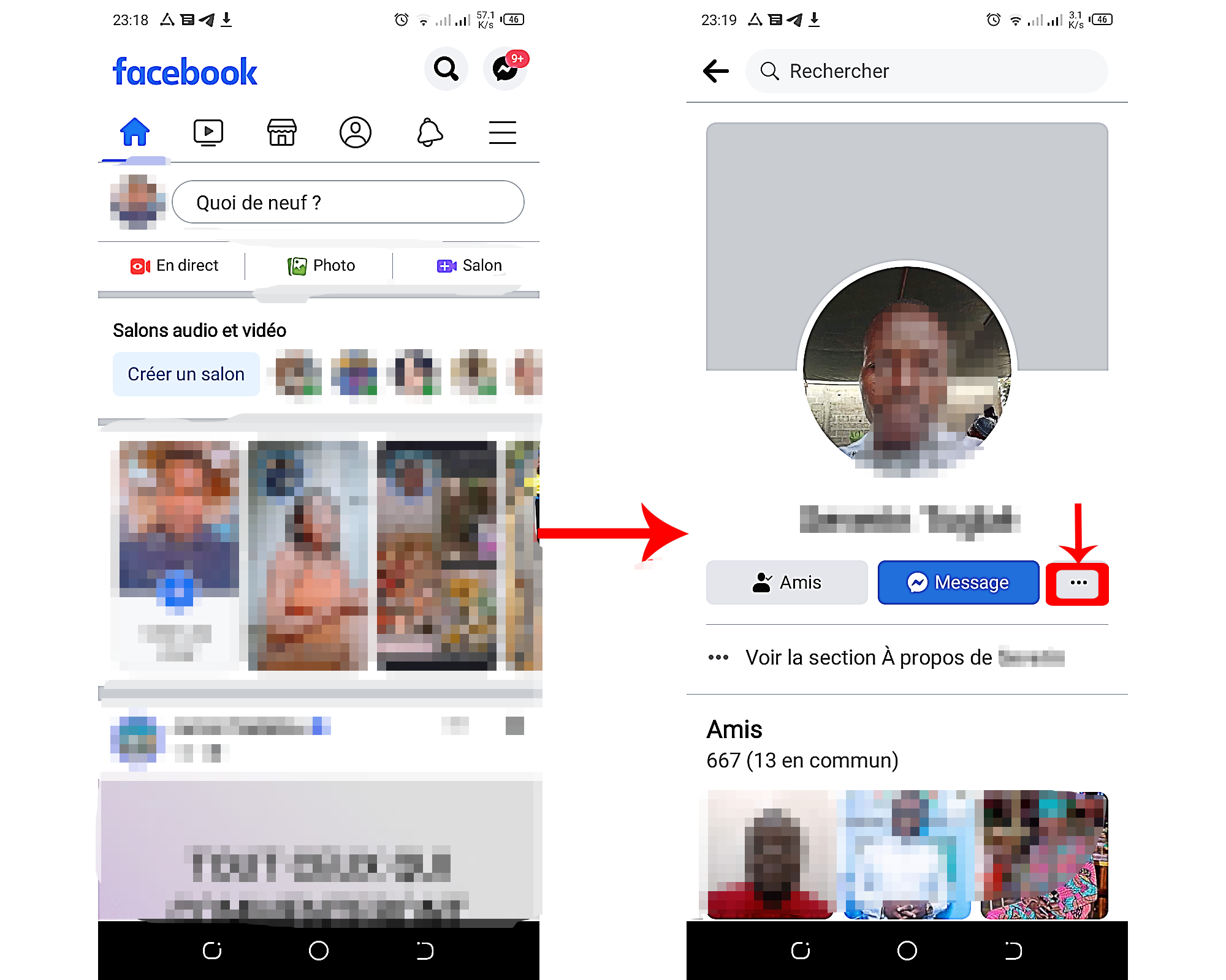 Facebook-Paramètre