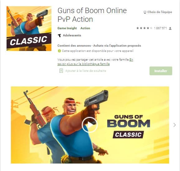 Gods of Boom Jeu FPS Android