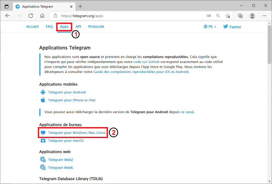 Téléchargement_de_Telegram – © Crédit : fredzone.org