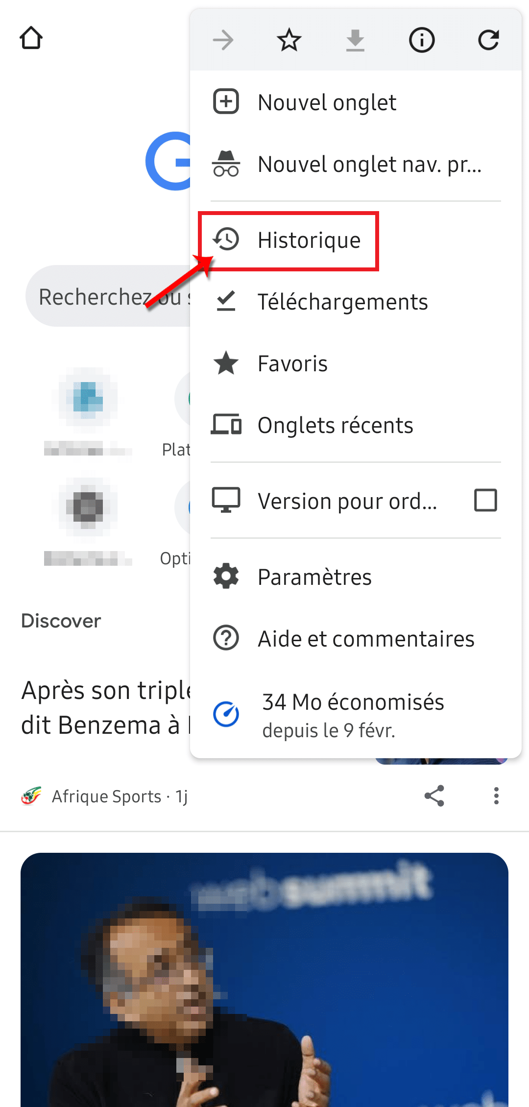 Historique_Google_Chrome – © Crédit : fredzone.org