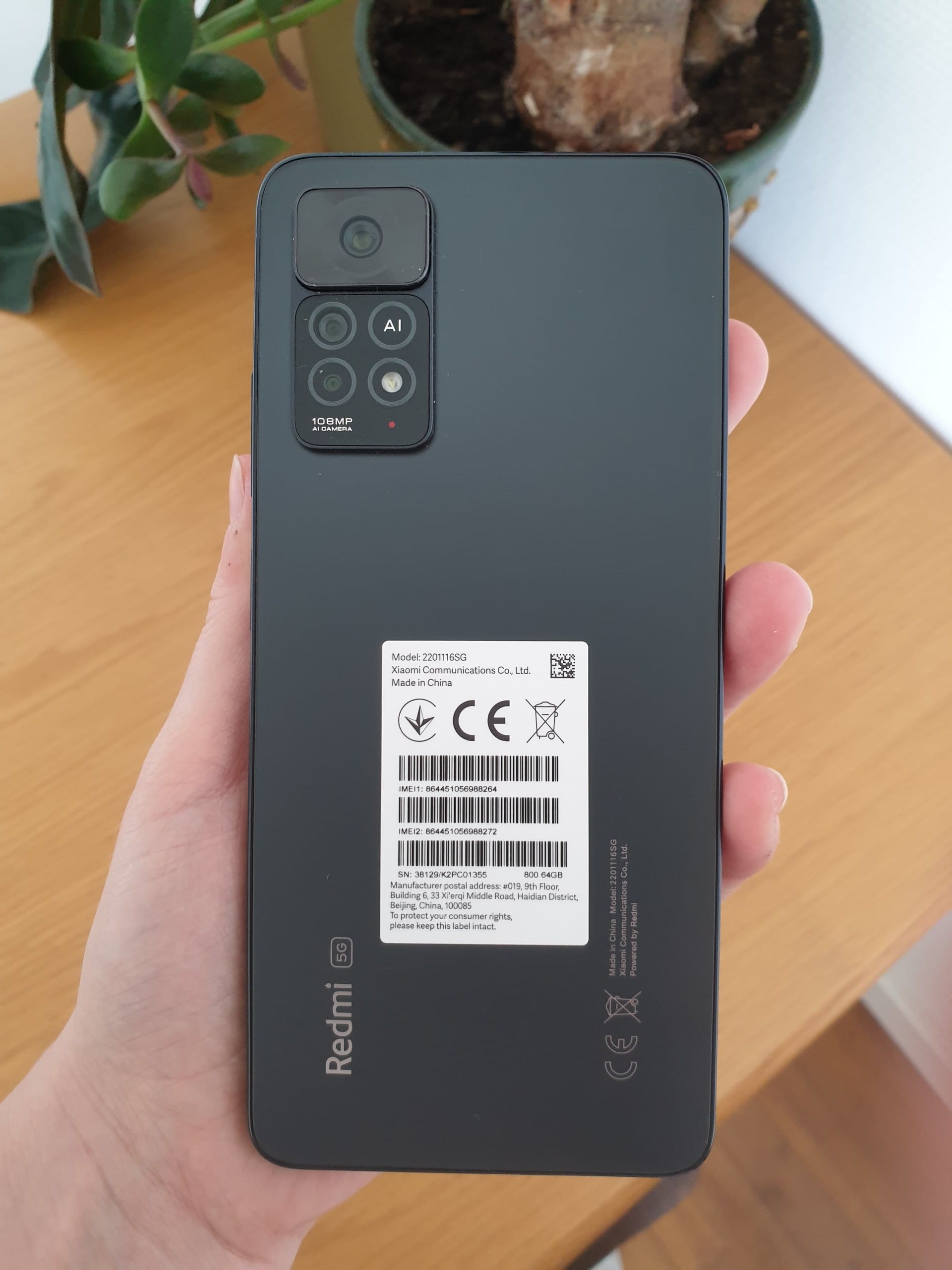 Design noir du Xiaomi Redmi Note 11 pro 5G