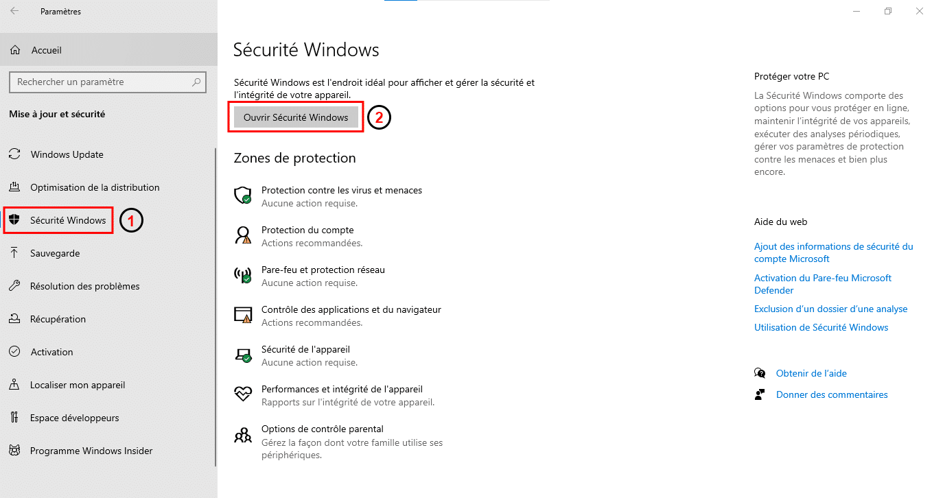 Sécurité_Windows – © Crédit : fredzone.org