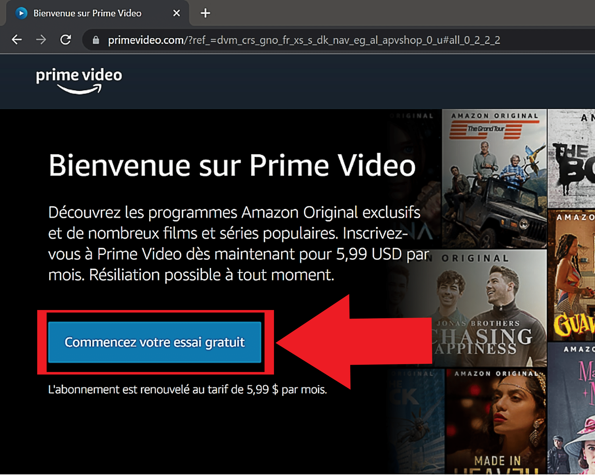 essaye gratuit amazon prime