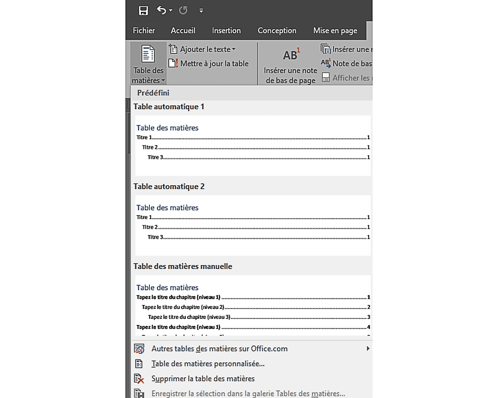 comment créer une table des matières sur pages