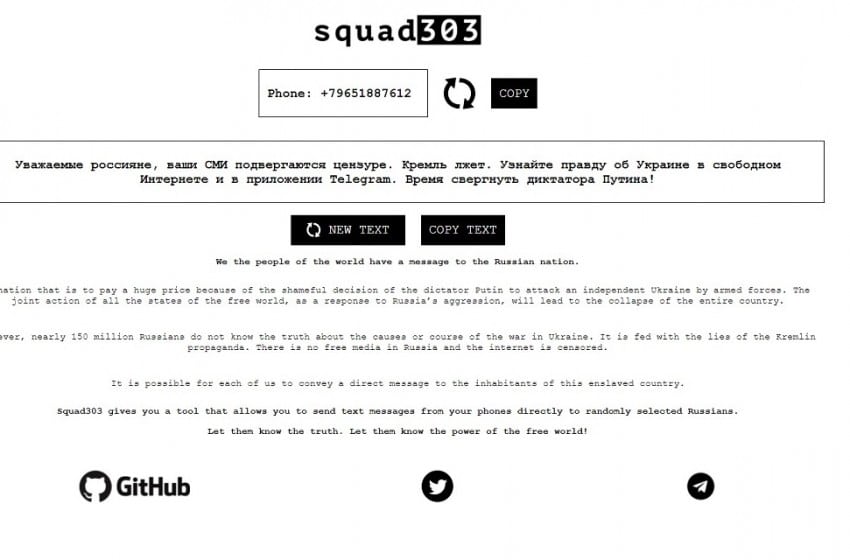 Squad303 : Le hacktivisme, un moyen de taille pour gagner la guerre contre la Russie