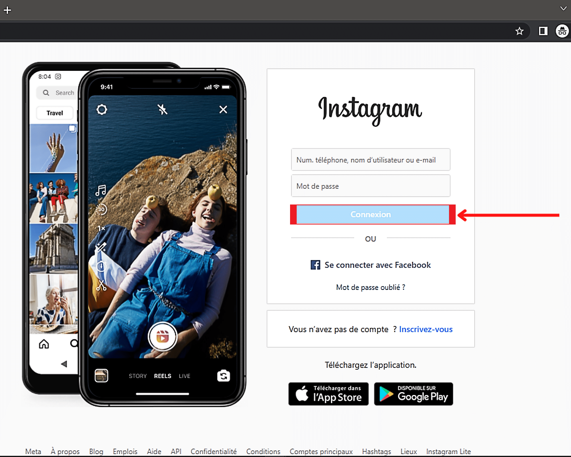 Connexion-Instagram