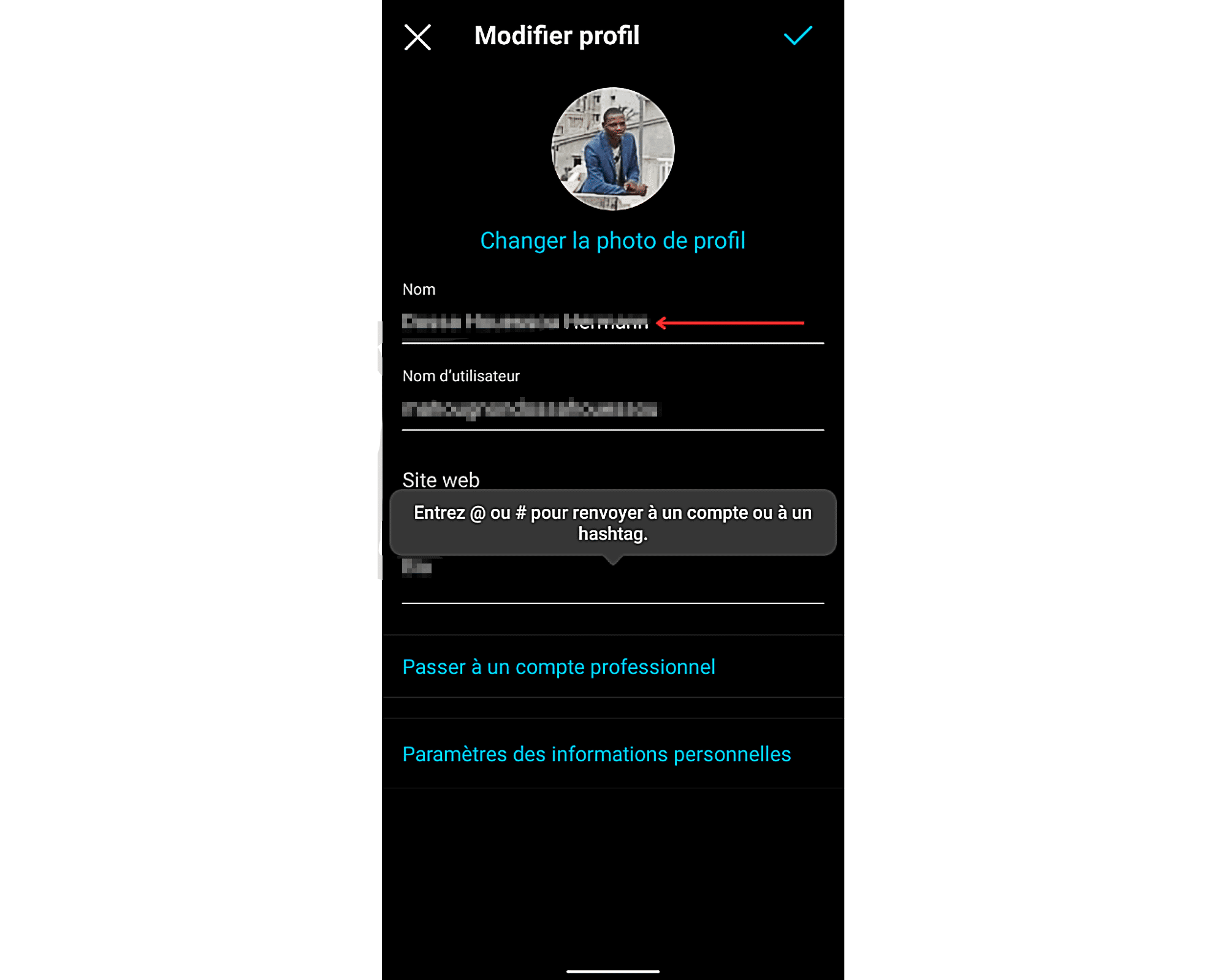 comment changer son nom sur instagram