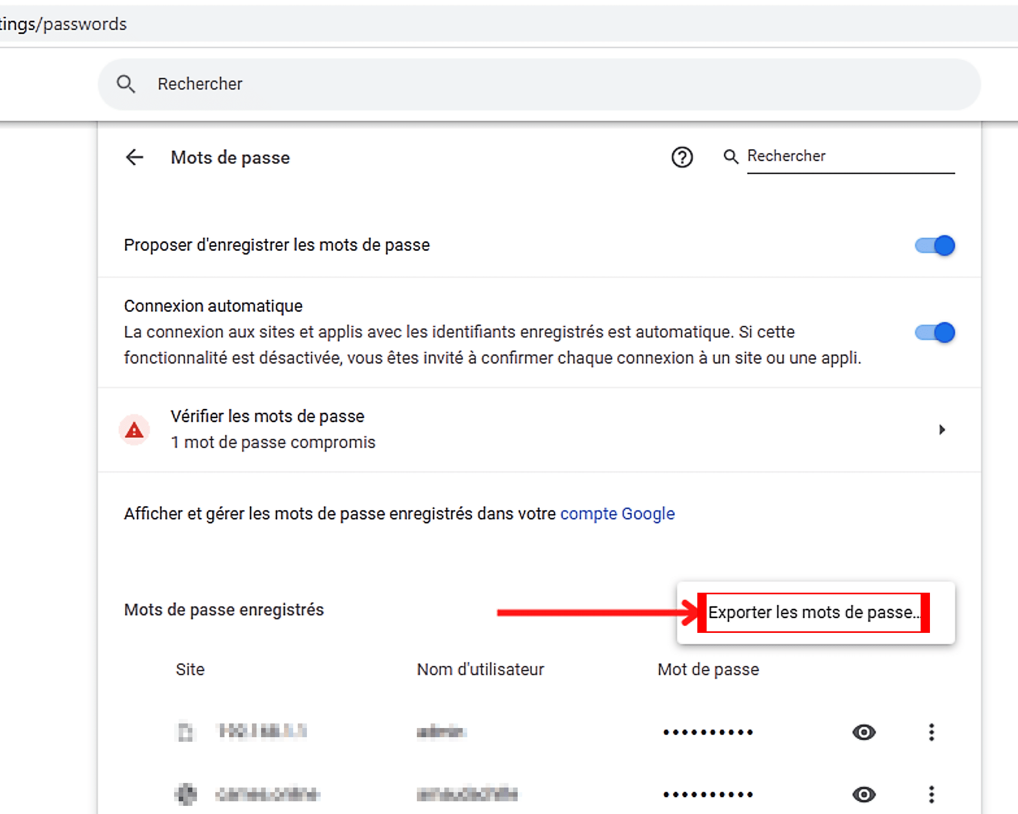 Export-yahoo-Google-Chrome