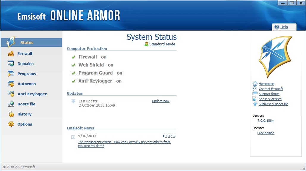 Online Armor Free