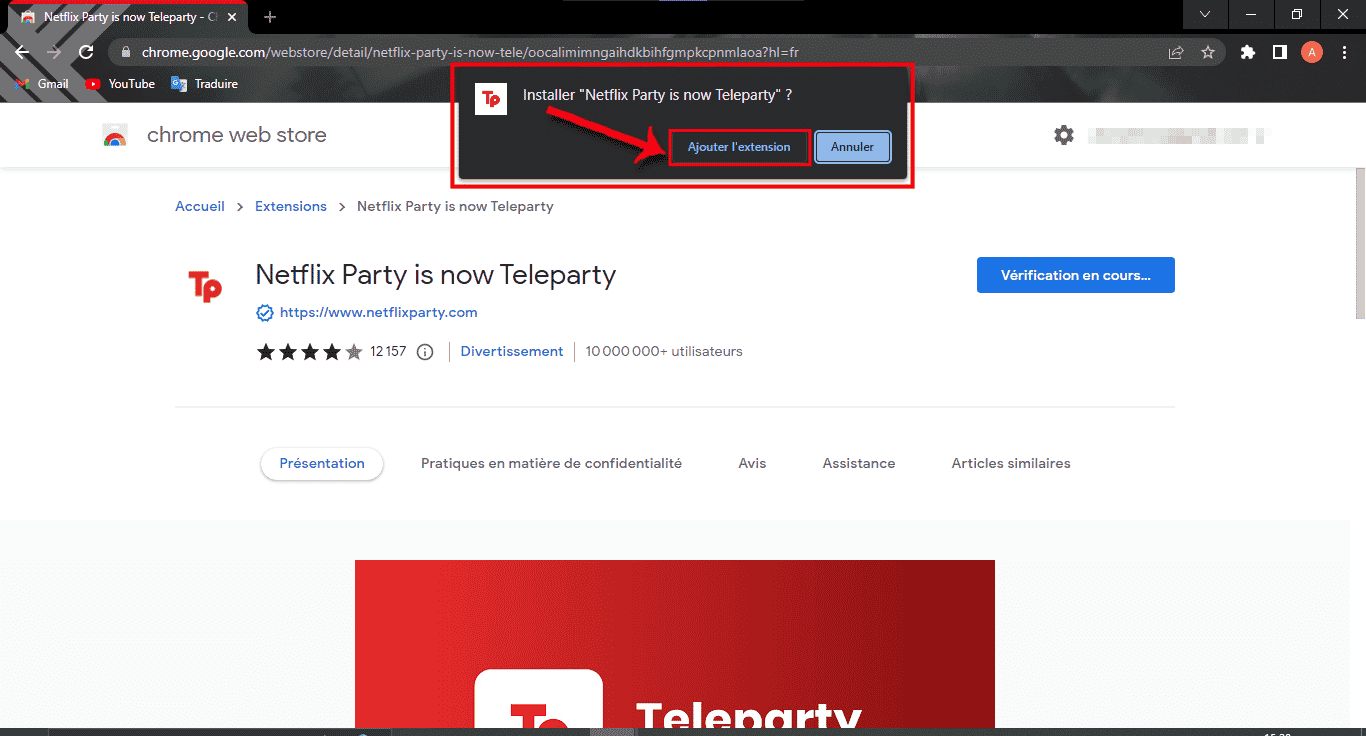 Confirmation_ajout_extension_chrome – © Crédit : fredzone.org