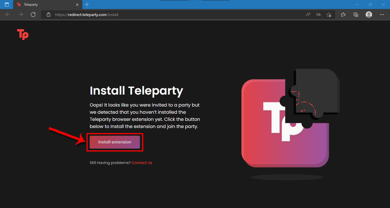 Installation_Teleparty_requise – © Crédit : fredzone.org