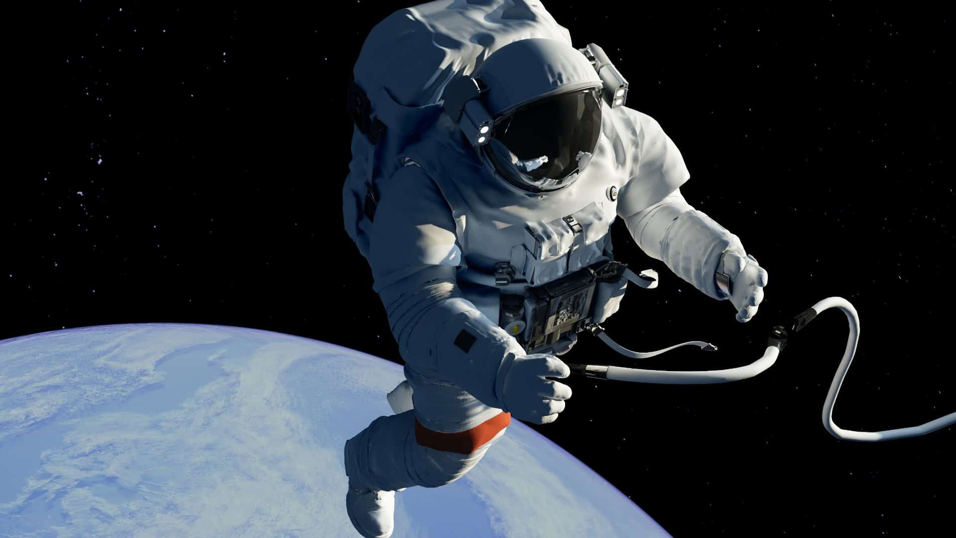 An astronaut in space