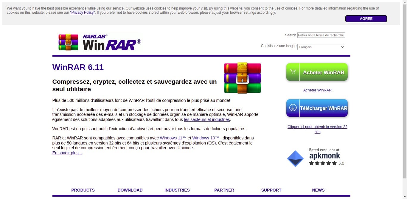 Crédits - WinRar