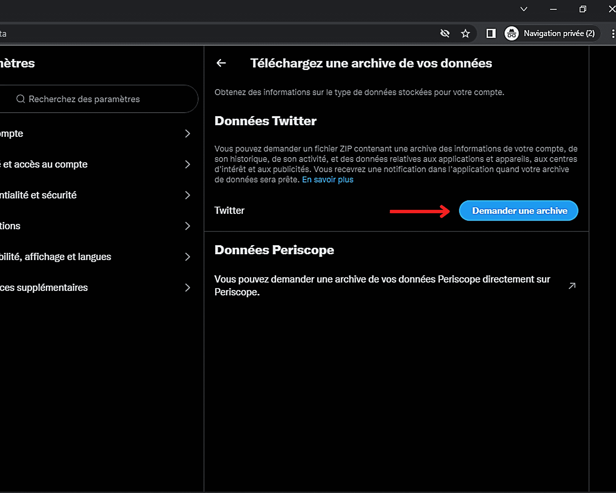 Télécharger-Tous-Vos-Tweets-Envoie-Donnée