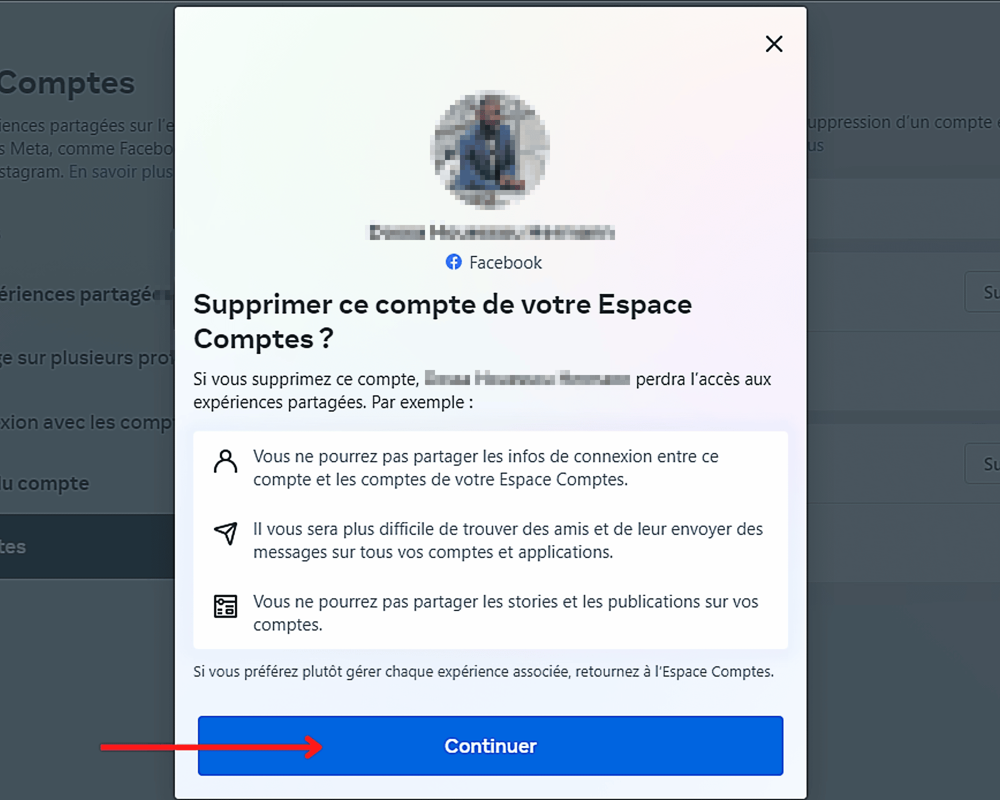délier-Facebook-et-Instagram-Continuer