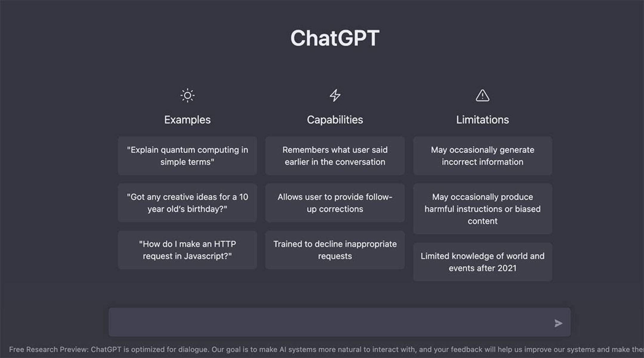 Interface de Chat GPT