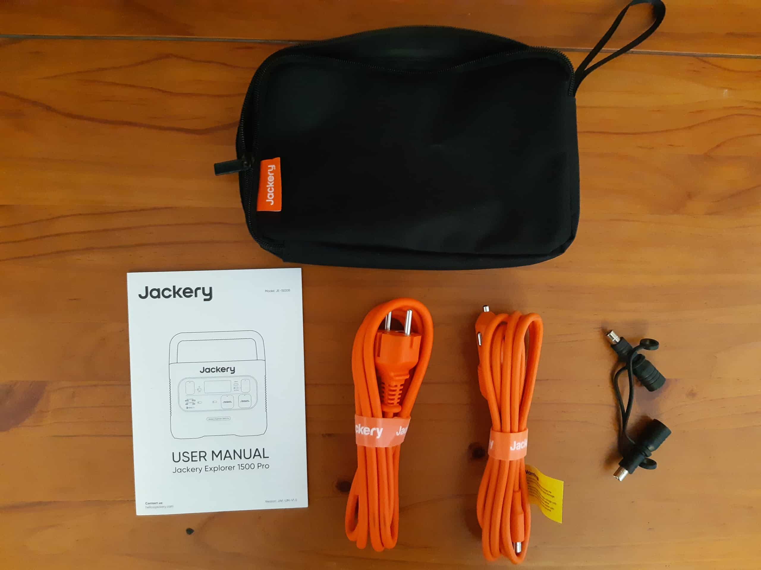 Contenu de l'emballage de la batterie externe Jackery Explorer 1500 Pro