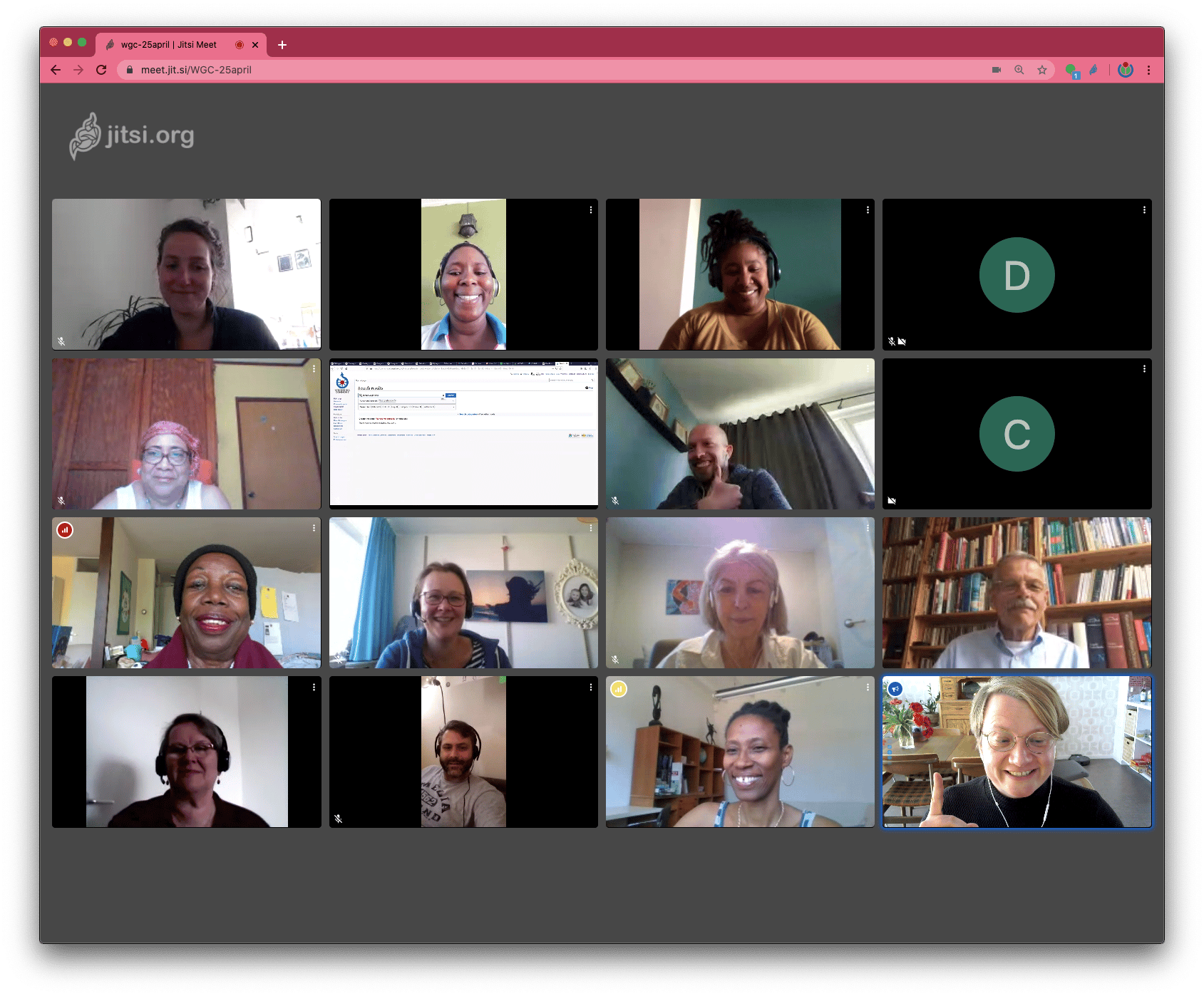 Réunion Google Meet avec plusieurs participants
